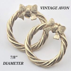 Vintage Avon Gold Twisted Bow Earrings
